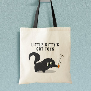 Niedliche Kitty Custom Black Cat Lover's Tote Bag Tragetasche