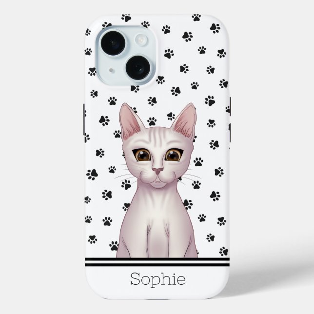 Niedliche Kitty Custom Case-Mate iPhone Hülle (Rückseite)