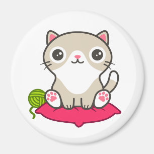Niedliche Kitty Illustration Magnet