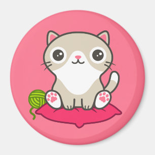 Niedliche Kitty Illustration Magnet