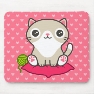 Niedliche Kitty Illustration Mousepad