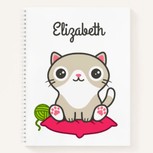 Niedliche Kitty Illustration Notizbuch