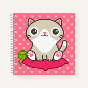 Niedliche Kitty Illustration Notizbuch