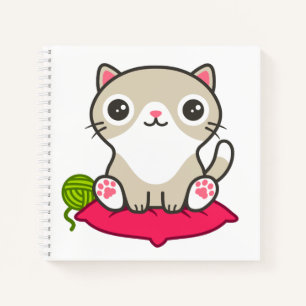 Niedliche Kitty Illustration Notizbuch
