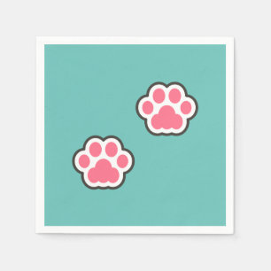 Niedliche Kitty Illustration Serviette