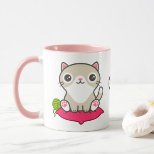 Niedliche Kitty Illustration Tasse