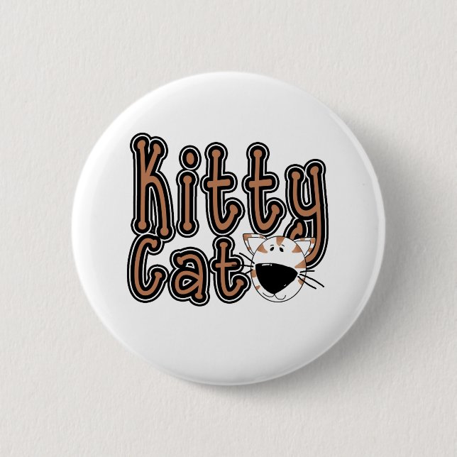 Niedliche Kitty-Katze Button (Vorderseite)