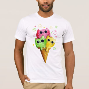 Niedliche Kitty-Katzen-Eiscreme T-Shirt