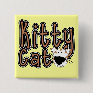 Niedliche Kitty-Katzen-T-Shirts und Geschenke Button