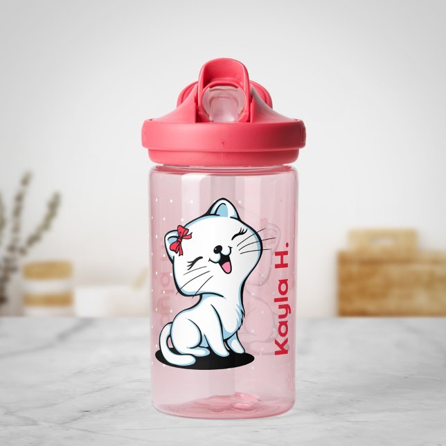 Niedliche Kitty Personalisierte Wasserflasche für  Trinkflasche (Von Creator hochgeladen)