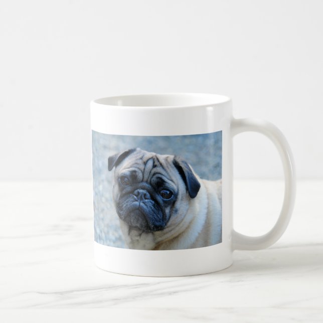 Niedliche Kitz-Mops-Kaffee-Tasse Tasse (Rechts)