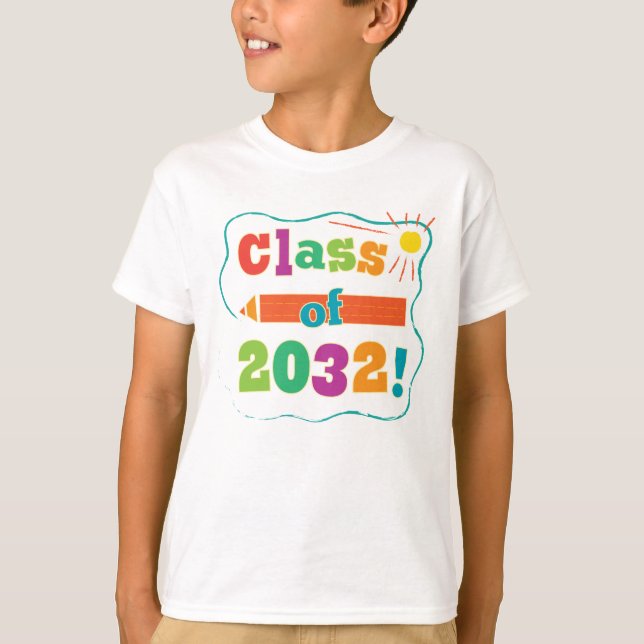 Niedliche Klasse von 2032 zurück zu Schule T-Shirt (Vorderseite)