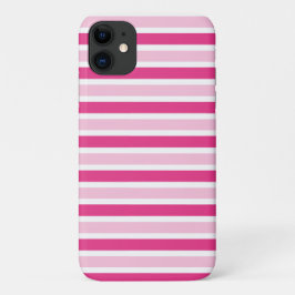 Niedliche, klassische rosa und weiße Streifen iPhone 16 Hülle