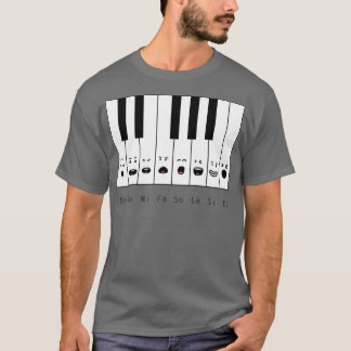 Niedliche Klaviernoten T-Shirt