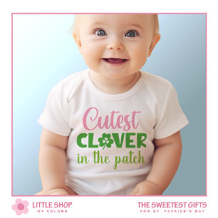 Niedliche Klee am Patch St Patrick's Day Baby Strampler