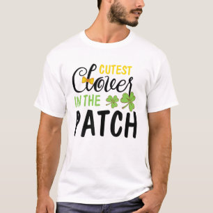 Niedliche Klee im Patch Funny St Patricks Graph T-Shirt