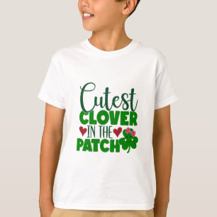 Niedliche Klee im Patch - St. Patrick's Day T-Shirt