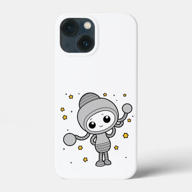 Niedliche kleine Alien lächelnd Cartoon Illustrati Case-Mate iPhone Hülle (Rückseite)
