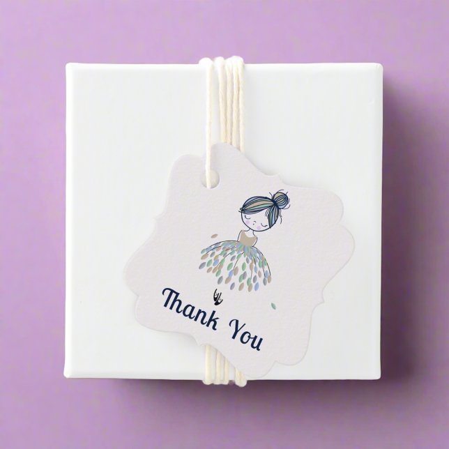 Niedliche kleine Ballerina Princess Geburtstagspar Geschenkanhänger (Von Creator hochgeladen)