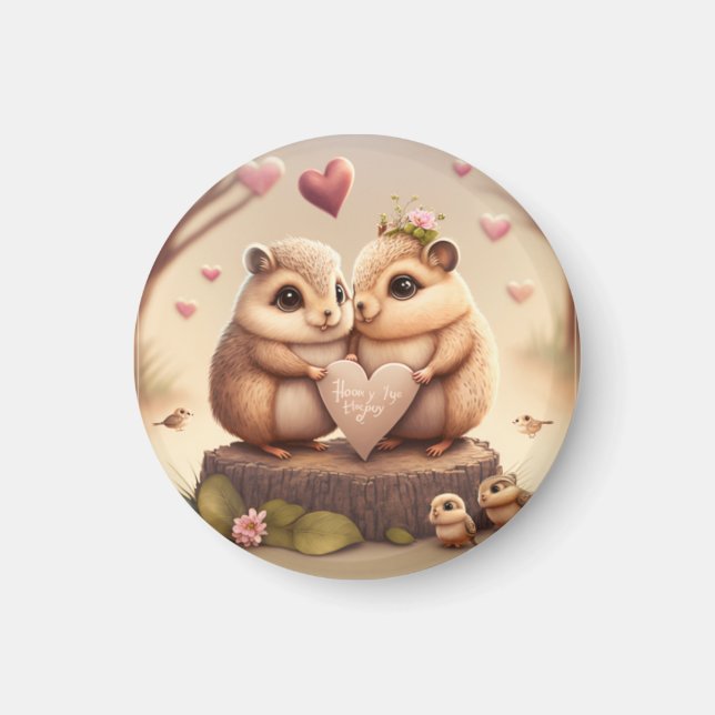 Niedliche kleine Bären Cartoon Akzent Kissen Magnet (Vorne)