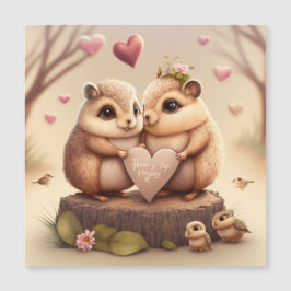 Niedliche kleine Bären Cartoon Akzent Kissen Magnetkarte