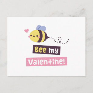 Niedliche kleine Biene, Biene meine Valentine Pun  Postkarte