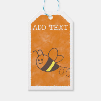 Niedliche Kleine Bienenflying Watercolor Babydusch Geschenkanhänger