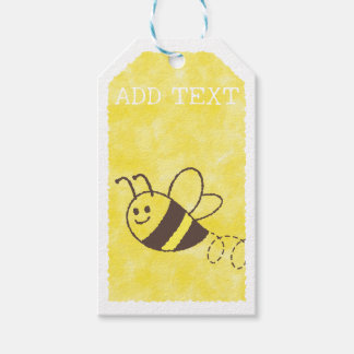 Niedliche Kleine Bienenflying Watercolor Babydusch Geschenkanhänger