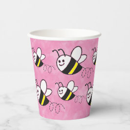 Niedliche Kleine Bienenmuster Wasserfarben Babydus Pappbecher