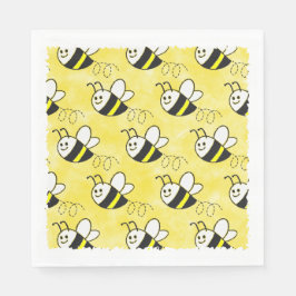 Niedliche Kleine Bienenmuster Wasserfarben Babydus Serviette