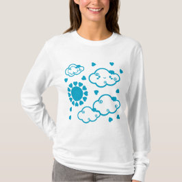 Niedliche kleine blaue Wolke T-Shirt