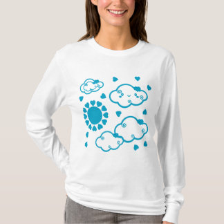 Niedliche kleine blaue Wolke T-Shirt