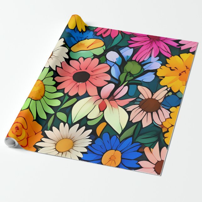 Niedliche kleine Blume Geschenkpapier (Ungerollt)