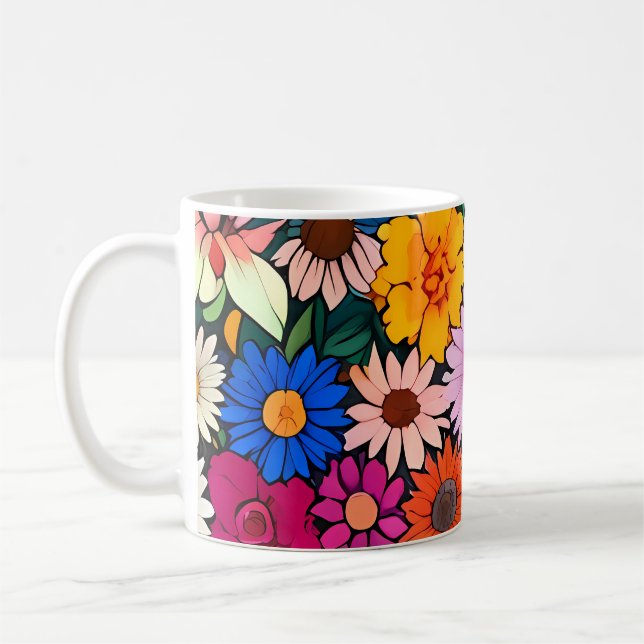 Niedliche kleine Blume Kaffeetasse (Links)