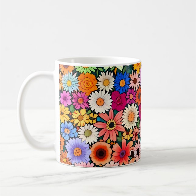 Niedliche kleine Blume Kaffeetasse (Links)