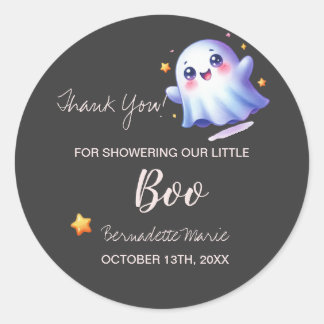Niedliche kleine boo-schöne Halloween-Kinderdusche Runder Aufkleber