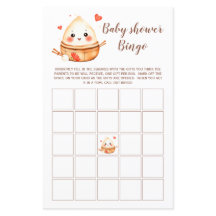 Niedliche Kleine Dumpling Baby Shower Bingo Card