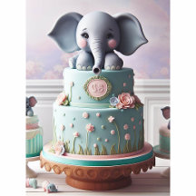 NIEDLICHE KLEINE ELEFANS LAYER CAKE
