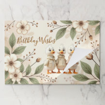 Niedliche kleine Ente und Blütenblume