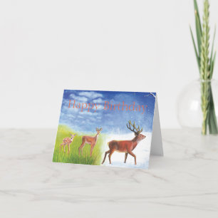 Niedliche kleine Fauna wächst bis zum Geburtstag d Karte