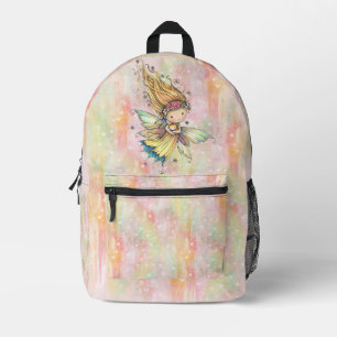 Niedliche Kleine Fee mit Orange Tabby Kitten Bedruckter Rucksack