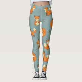 Niedliche kleine Fox-Muster-Leggings Leggings