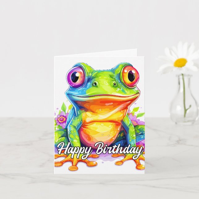 Niedliche kleine Froggie Karte (Kleine Pflanze)