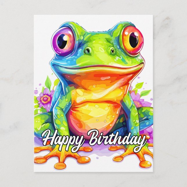 Niedliche kleine Froggie Postkarte (Vorderseite)