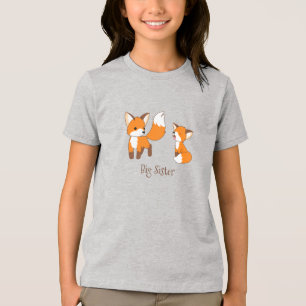 Niedliche kleine Füchse - Big Sister Tri-Blend Shirt