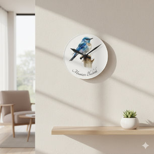Niedliche Kleine Gebirgswasserfarbe, kundenspezifi Runde Wanduhr