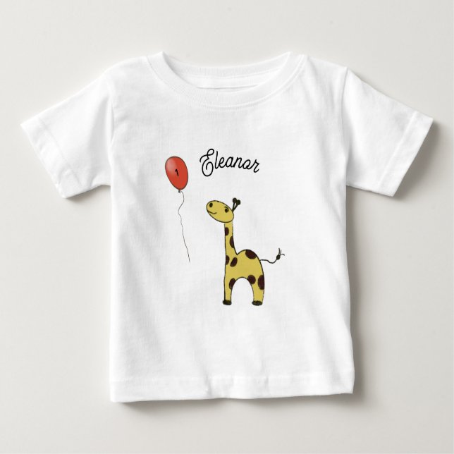 Niedliche kleine Giraffe Baby T-shirt (Vorderseite)