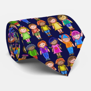 Niedliche kleine glückliche Kawaii-Kinder Krawatte