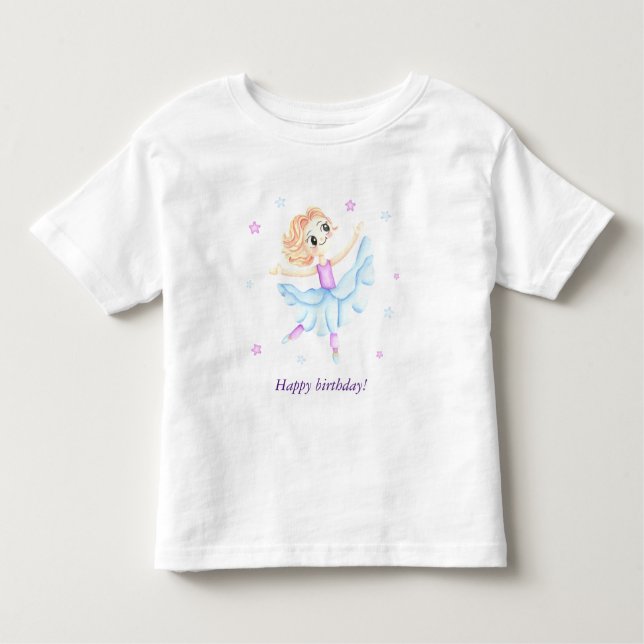 Niedliche kleine Ingwer Ballerina Kleinkind T-shirt (Vorderseite)