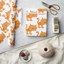 Niedliche kleine Ingwer Katze - Kids Wrapping Pape